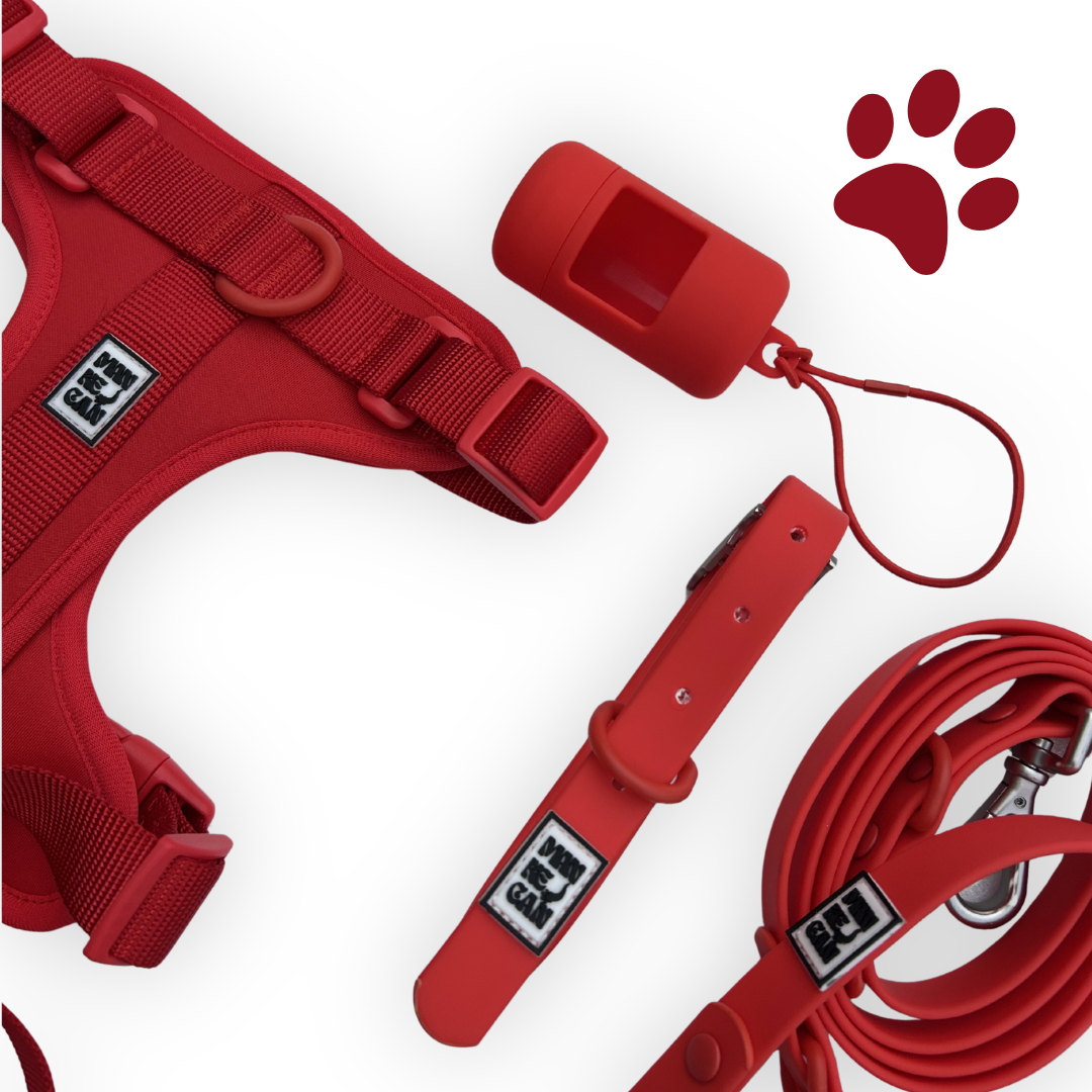 Guinzaglio in pvc ultraresist rosso