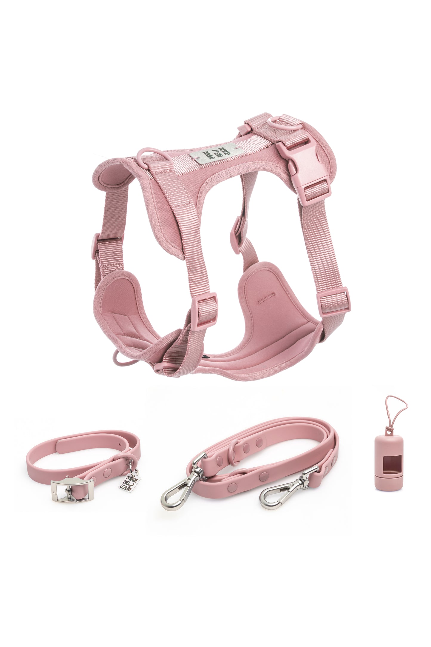 Set Completo: Pettorina, Guinzaglio e Collare rosa in PVC – Sicurezza, Comfort e Stile a Prova di Passeggiata (Copia)